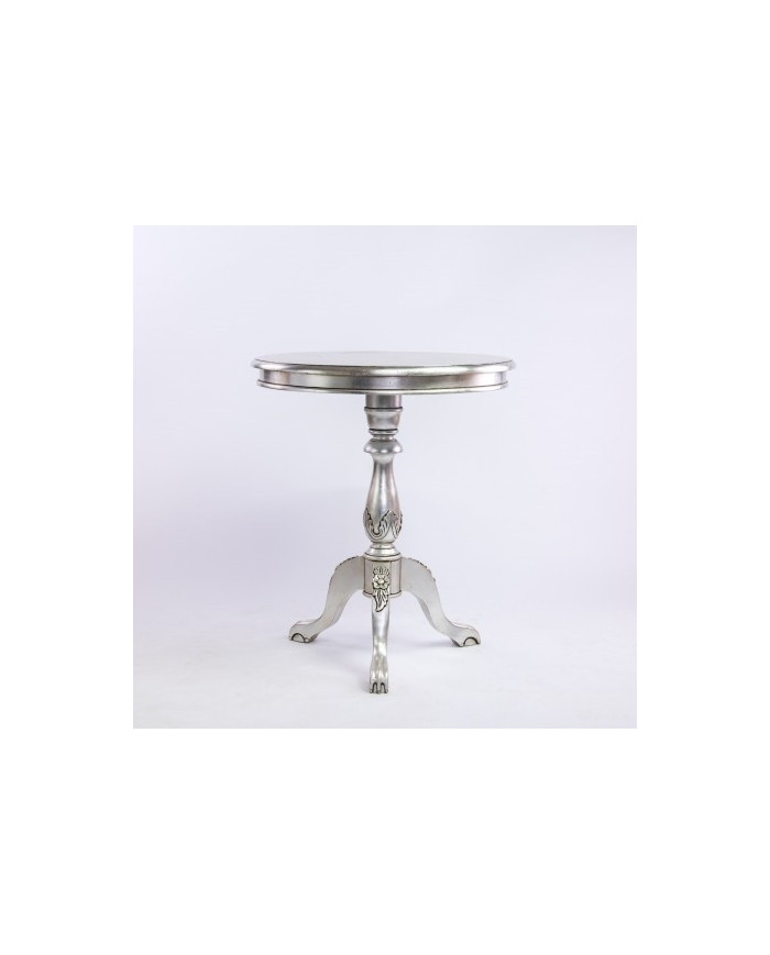 Guéridon de style baroque en bois argenté