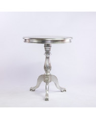 Guéridon de style baroque en bois argenté