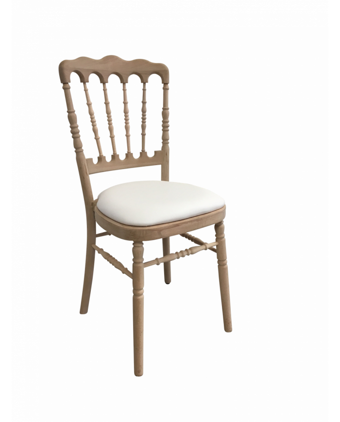 Chaise Napoléon en bois brut