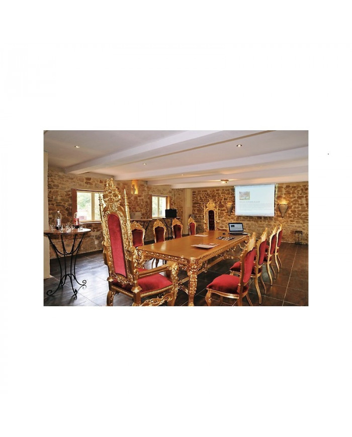 Fauteuil trone baroque lion King