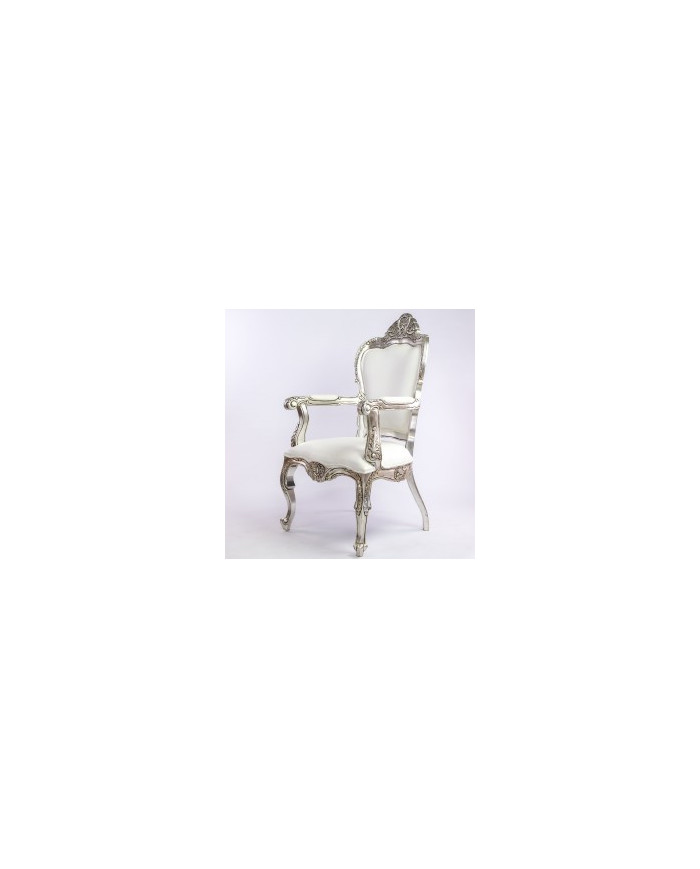 Fauteuil baroque blanc