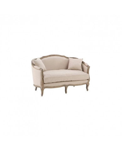 Canapé  de style Louis XV en chêne Chenonceau colori biscuit