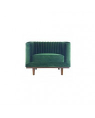 Fauteuil en velours vert