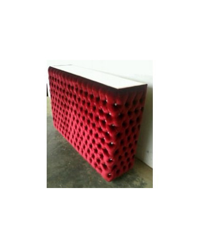 Comptoir d'accueil en simili blanc capitonné