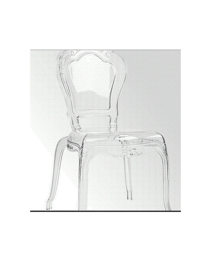 Chaise baroque transparente