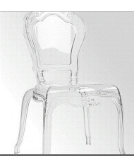 Chaise baroque transparente