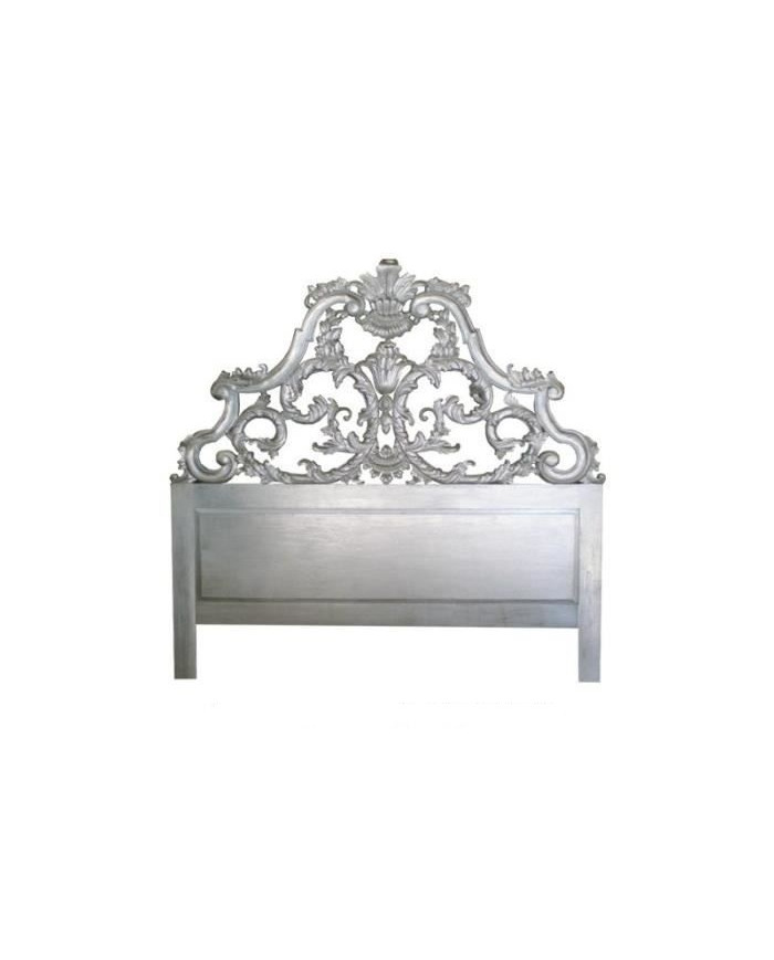 Tête de lit en bois argenté Modèle Carved 200 cm