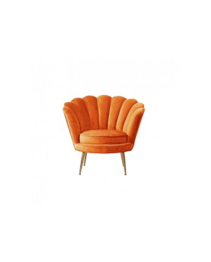 Fauteuil en forme de coquillage orange