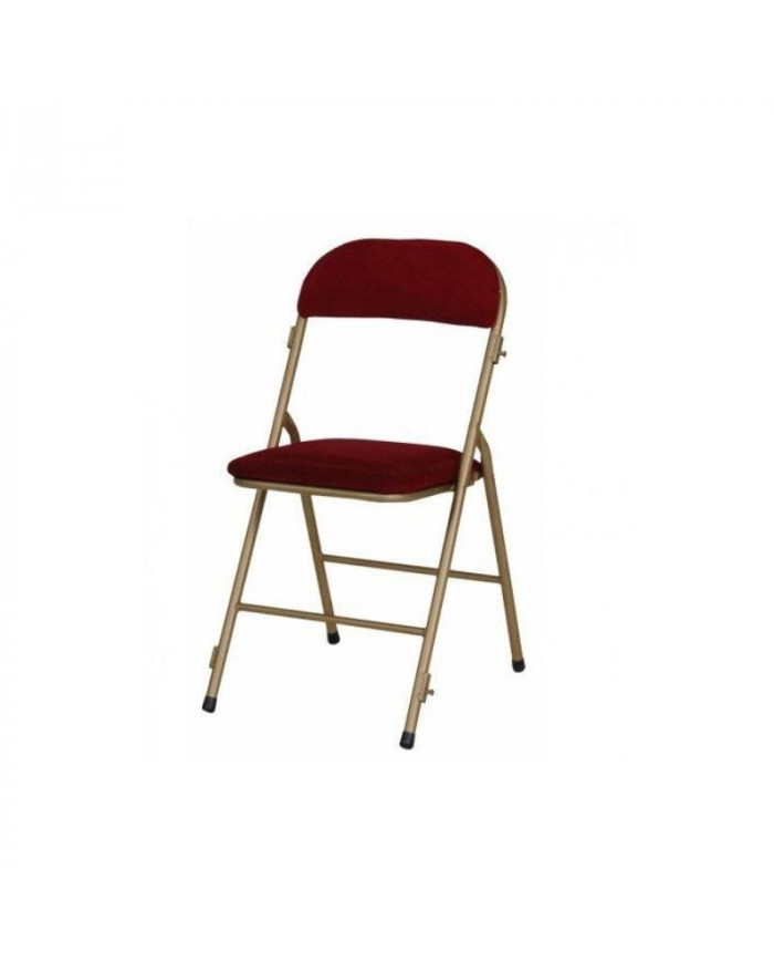 Chaise de réception pliante or et rouge